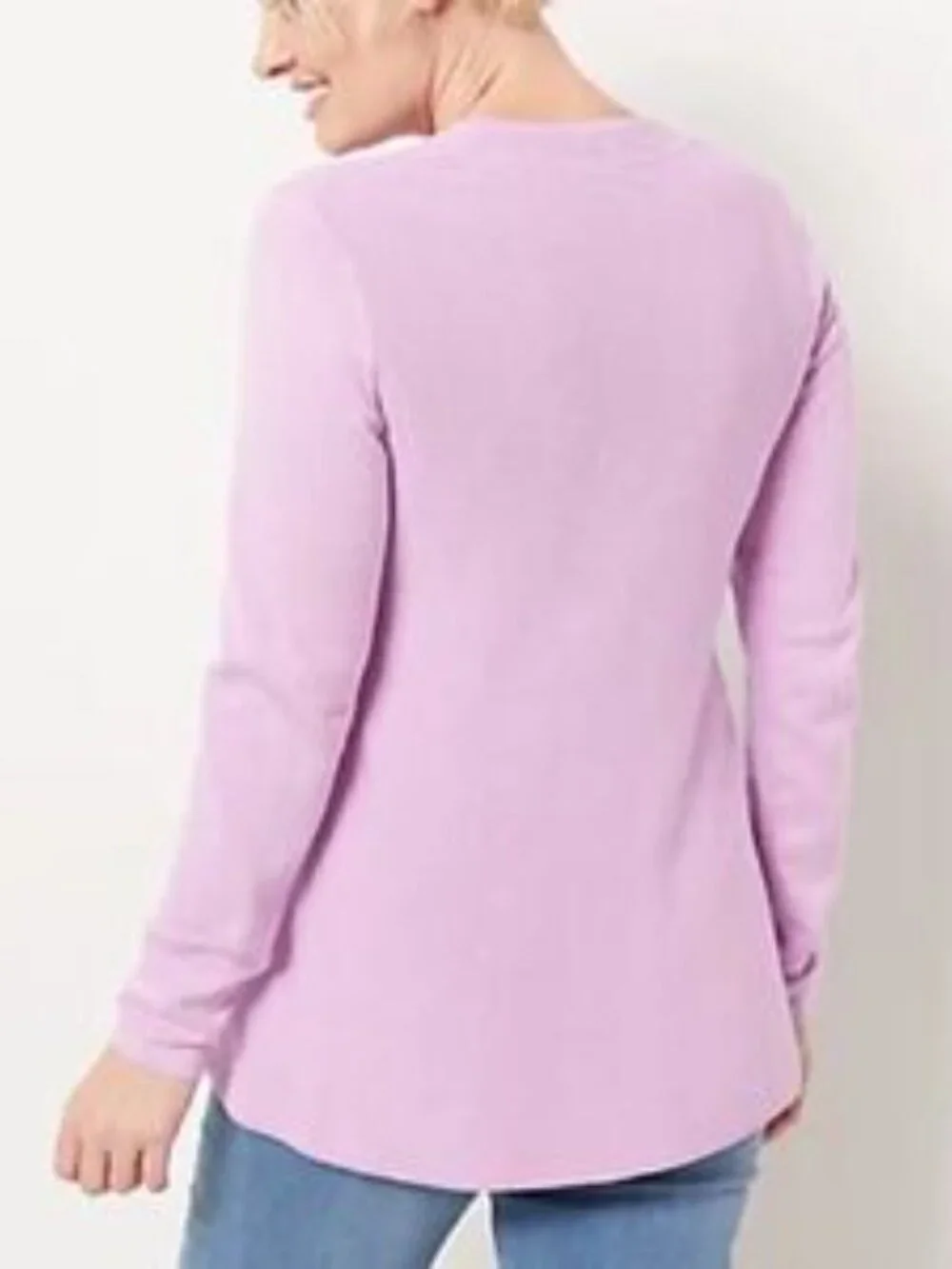 Isaac Mizrahi Live! V-Neck Shaker Stitch Swing Sweater